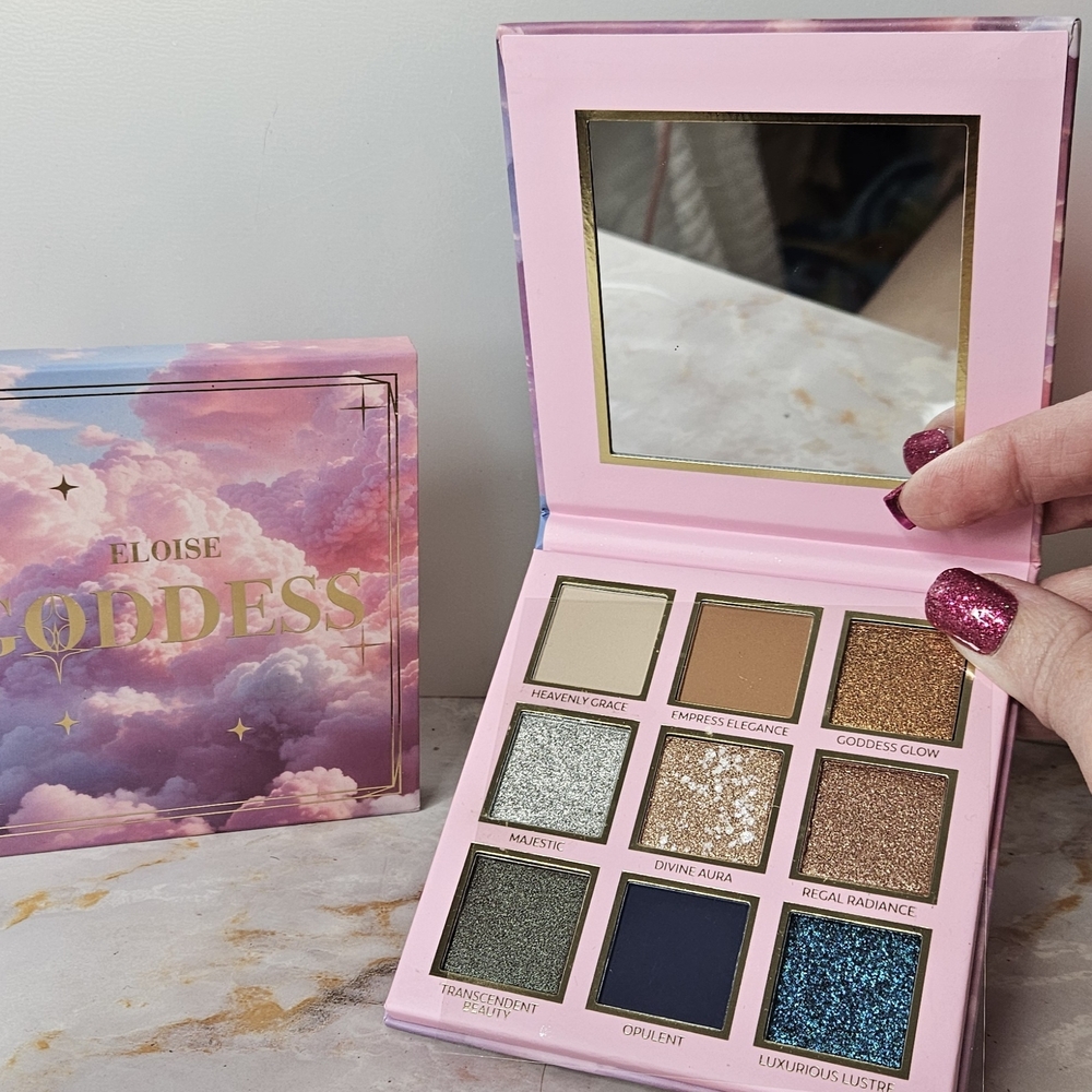 Eloise Goddess Eyeshadow Palette - Gold, Silver, Blue, Brown Shades